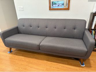 Mid-Century Modern Gray Couch