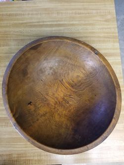 Antique Primitive American Large Burl Ash Wood Bowl