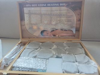 Heated stone massage therapy set