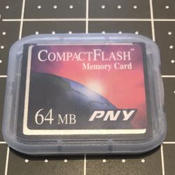 open box never used PNY CompactFlash 64MB Memory Card and Case