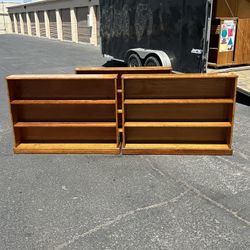 3 Nice 4 Foot Long Real Wood Book/Storage Shelves- $25 Each