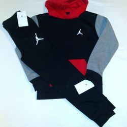 Jordan Boys Youth 2pc Jogger Set With Hoodie- Small 