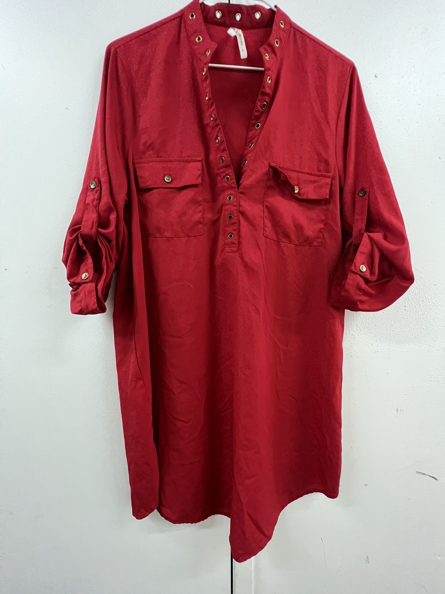 Shirt Dress Red
