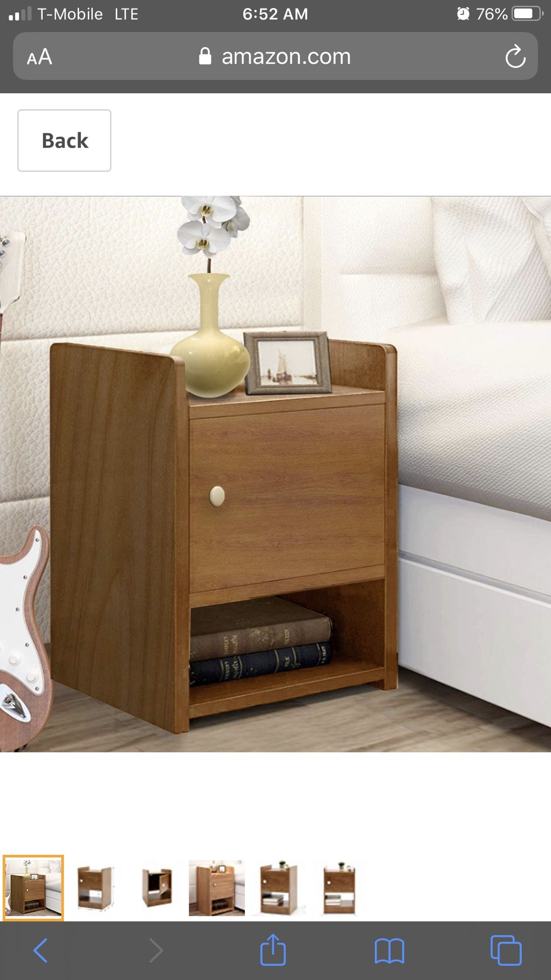 New JERRY & MAGGIE - European Style Modern Nightstands 2 Tier Drawer Shelves Storage Bed Side Table - Multi Function Closet Shelf Organizer - Natural