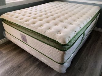 Calking Organic Elite Superior Hybrid Cool Gel Memory Foam Pillow Top 14inch Mattress