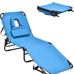 New Foldable Pool Lounge Chair, Portable Massage Bed