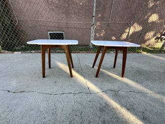 Article Vena Mid Century Modern Side Tables Top Marble.