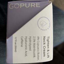 Brand new GoPure tighten & lift neck cream