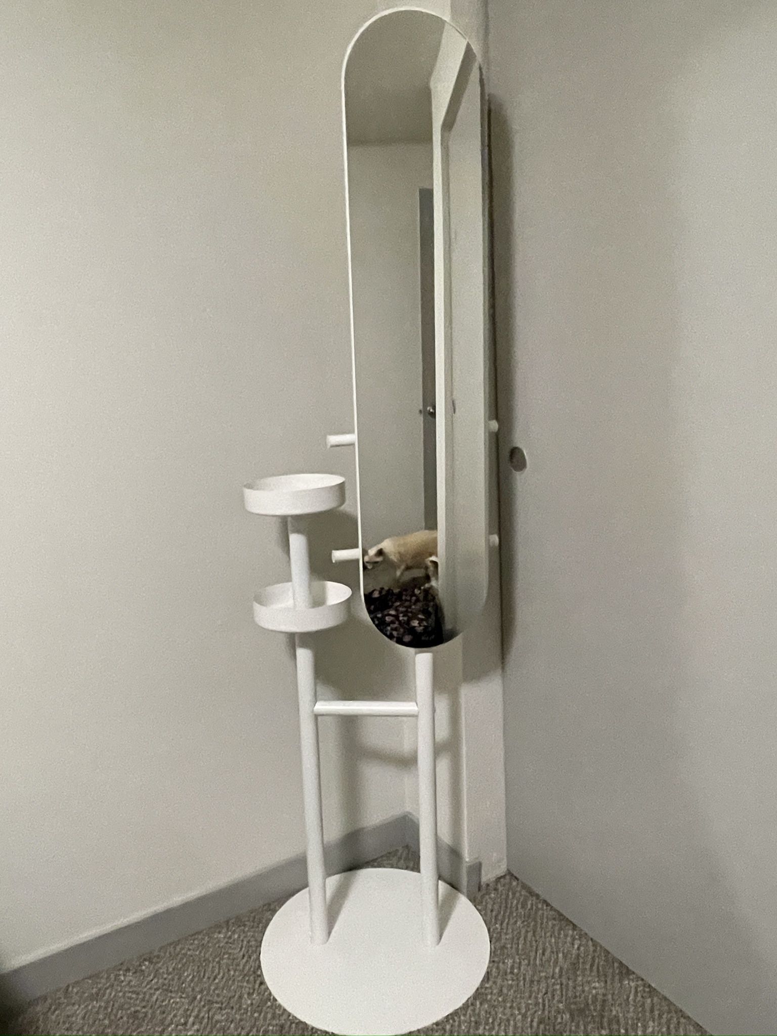 IKEA LIERSKOGEN White Valet Stand with Mirror
