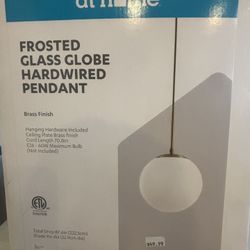 Frosted Glass Hanging Light Fixture 