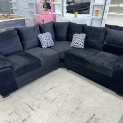 New Black Sectional