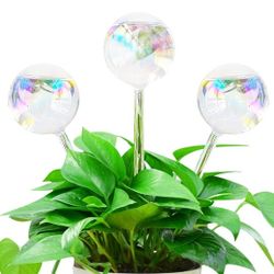 3 Pcs Plant Watering Globes, Self Watering Plant Accessories, Colorful Glass Plant Watering Devices for Indoor Plants