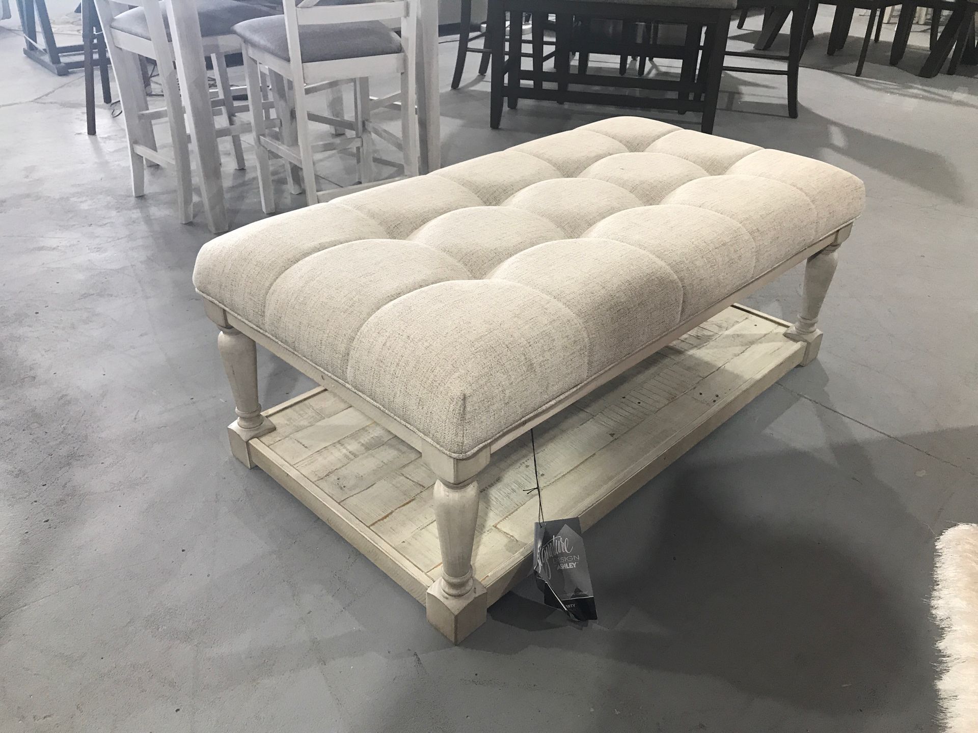 Ottoman rustic coffee table