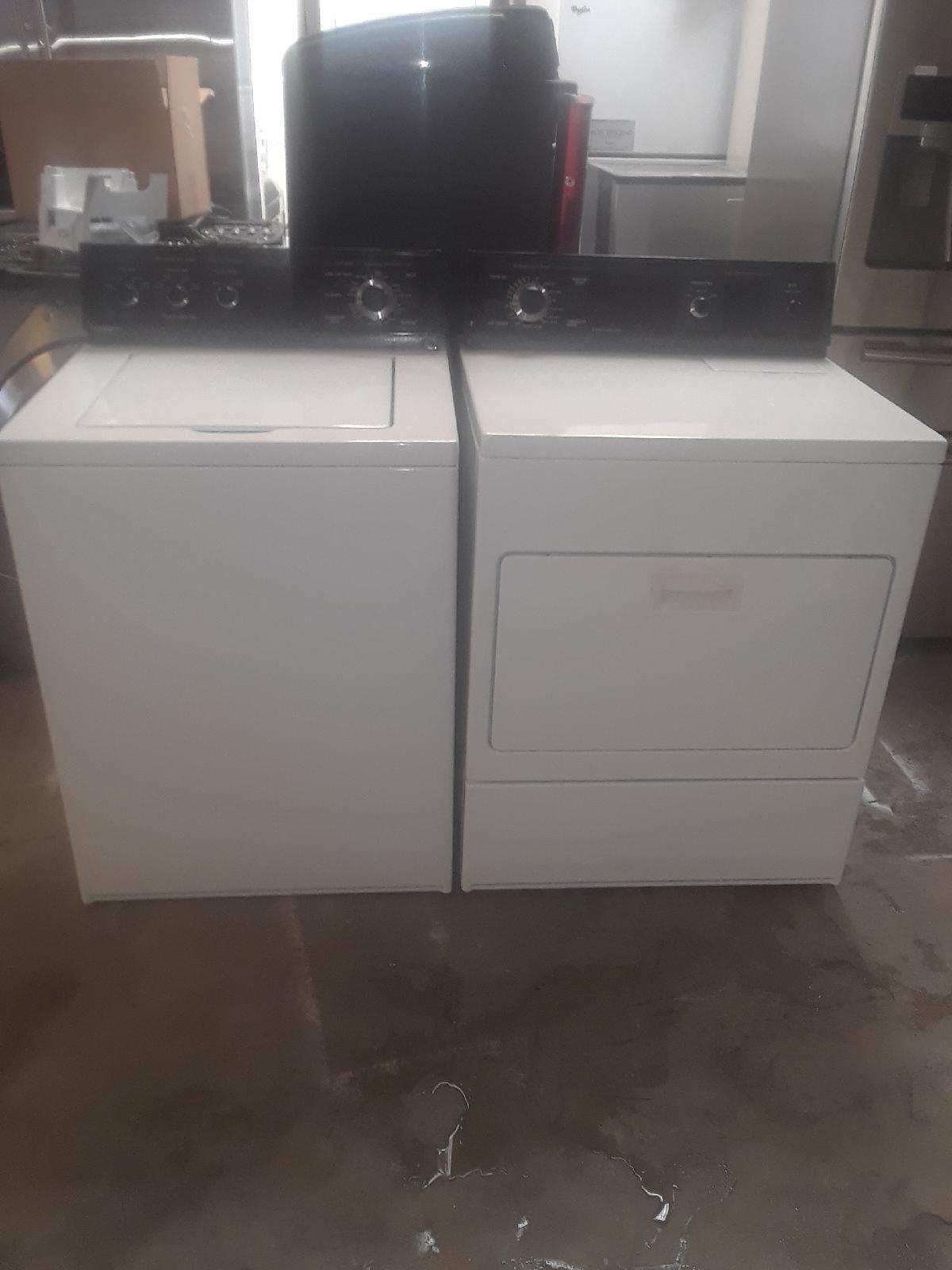set washer and dryer brand kitchenAid electric dryer everything is good working condition 90 days warranty including delivery e istalasion