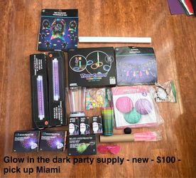 Neon party supplies