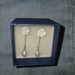 Mother Of Pearl Drop Earrings