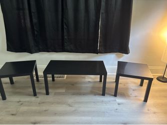 3-Piece Black Living Room Set-$30