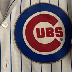Gold collection Cubs jersey- WS Champs Patch