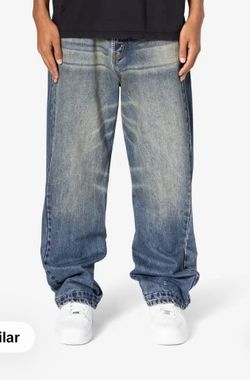 mnml ultra baggy washed up denim pants 32
