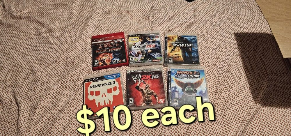 Ps3 Playstation 3 Games ( $10 Each )