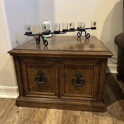 Vintage square side end table