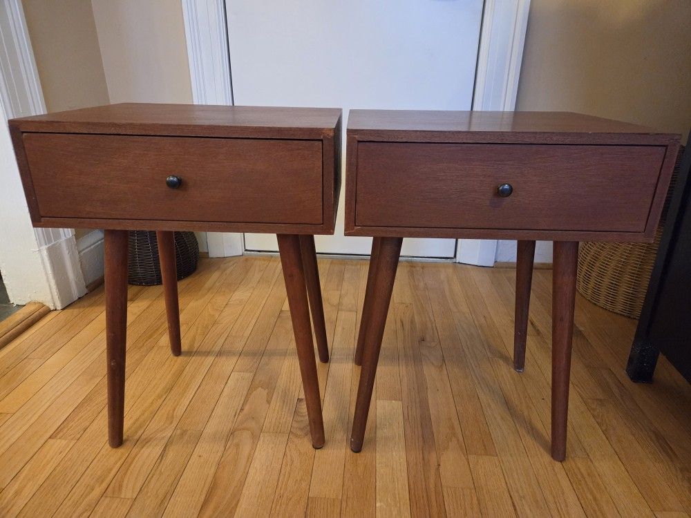 2 Mid-century Modern Side Tables