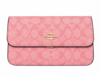 Coach Signature Slim Envelope Wallet Pink