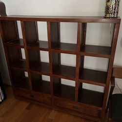 2 solid wood bookshelves
