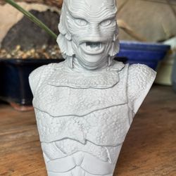 1954 Creature from the Black Lagoon Bust 6.5” Horror Monster Statue - 3D Printed