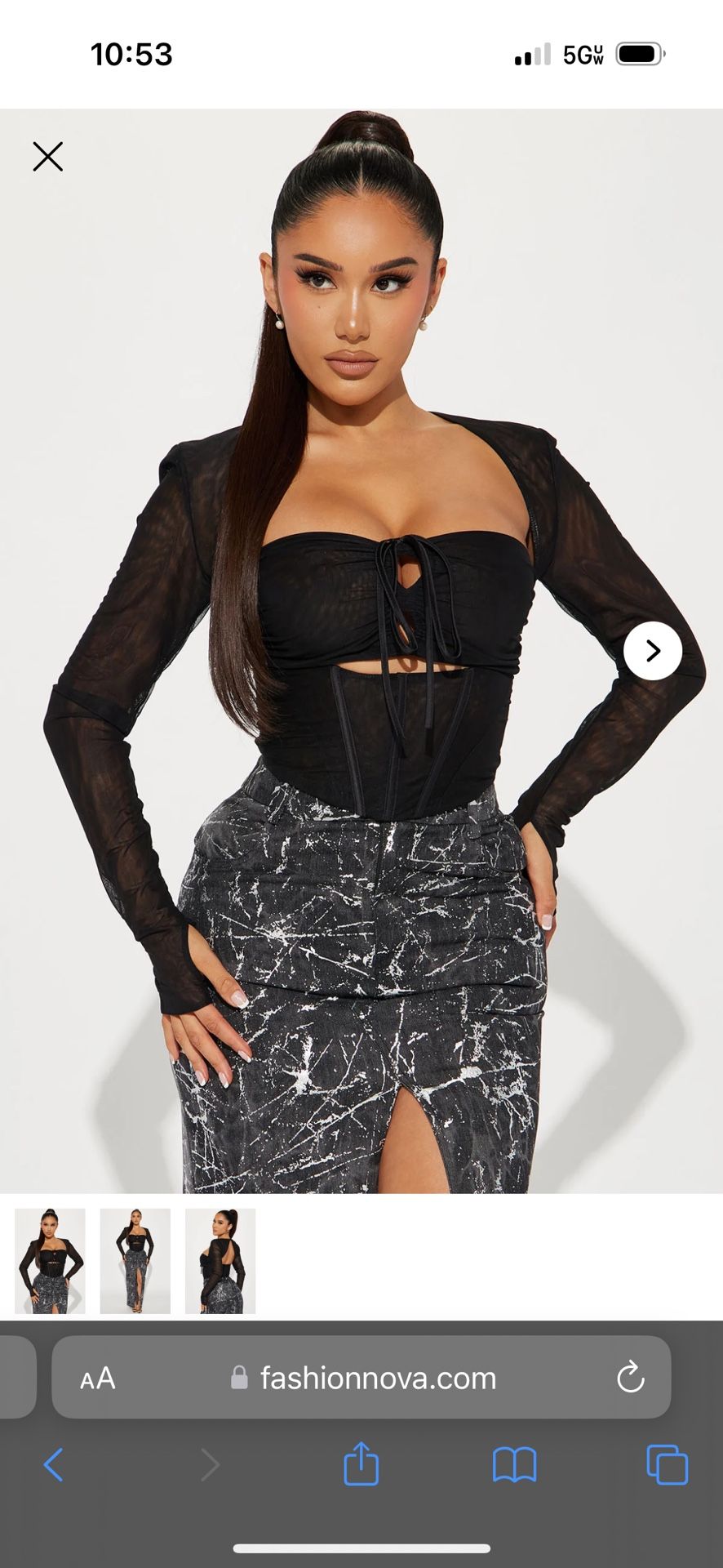 Fashion Nova corset top