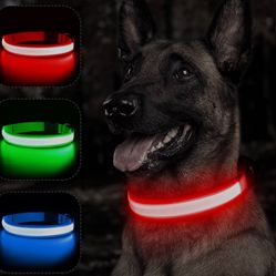 3 For $12 Led USB or Solar Collar And Leash 