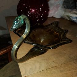 Vintage Hand blown Swan centerpiece