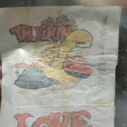 Trucking Iron On Decal