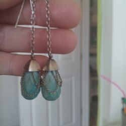 Big Sleeping Beauty All Over Faceted Drop Silver Earrings, for Any Occasion!