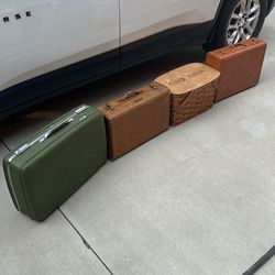 Vintage Luggage And Ice Chest