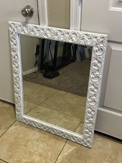 Mirror w/ white frame
