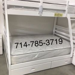 Twin/Full bunk bed + 2 Mattress