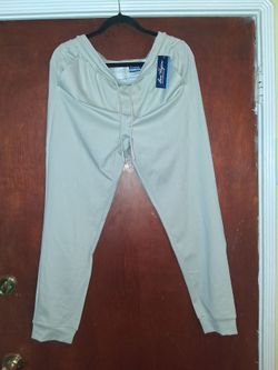 Ben Hogan Men's Midweight Knit Sport Joggers in a light beige/khaki shade size S new