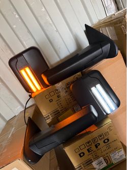 New Custom Chevy Silverado Gmc Sierra Tow Mirrors 14-18