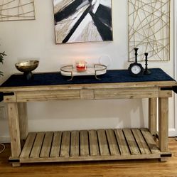 Modern Wood Entry Table 