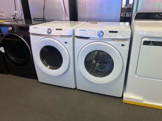 Samsung white washer and dryer front load set