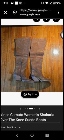 Vince camuto shahara above the knee real suede