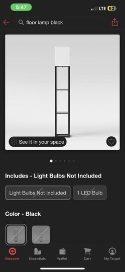 Black Floor Lamp With Shelves
