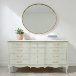 French Provincial Vintage Green Dresser