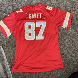 Kelcie Jersey With SWIFT blinged Out. Size Large 