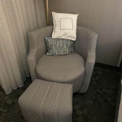 Modern Accent Chairs with Ottomans – Set of 2