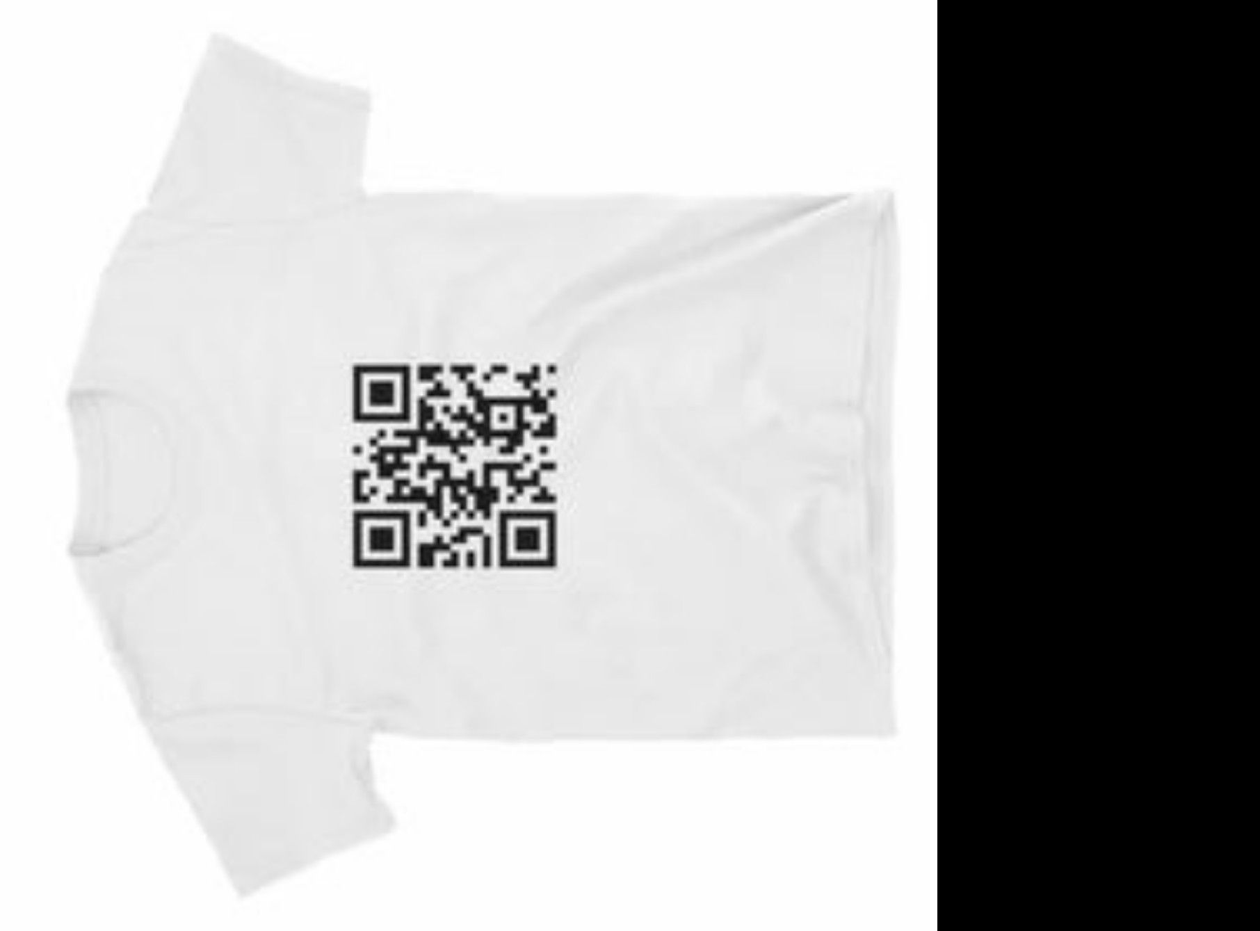 NEW digital QR T-shirt (Pictured)