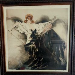 Vintage Framed Louis Icart "Waltzing Echoes" Iithograph Print