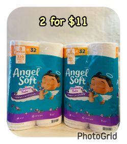 (2) Ángel Soft Toilet Paper 8 Mega rolls each package, 2 for $11‼️