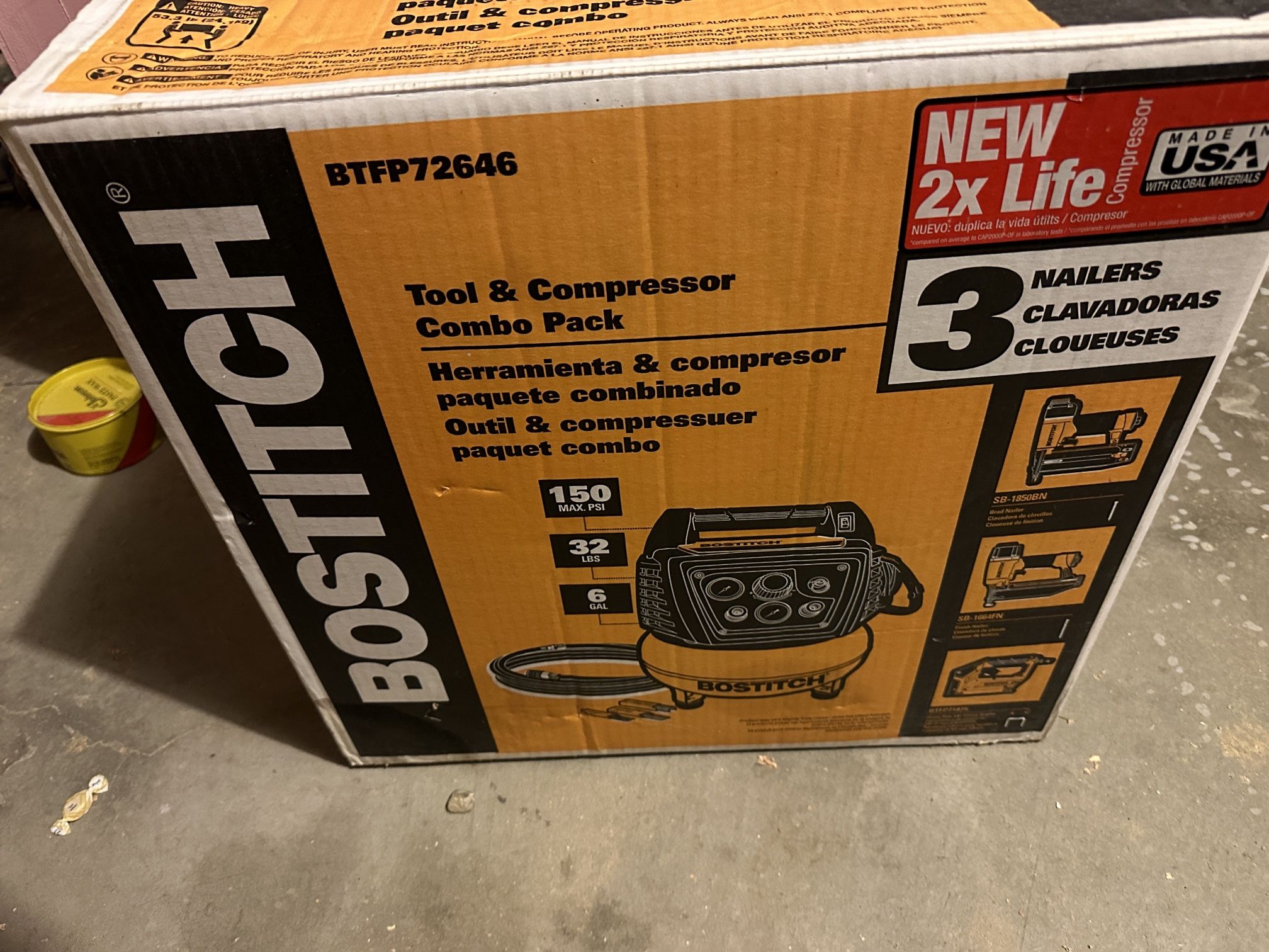 Bostitch Nail Gun/compressor Set